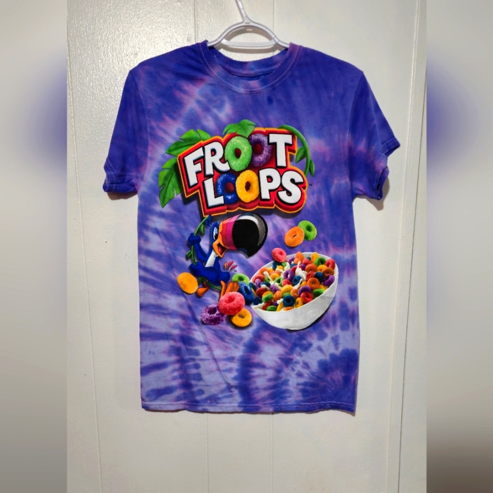 Purple Tie-Dye Short Sleeve Tee with Graphic